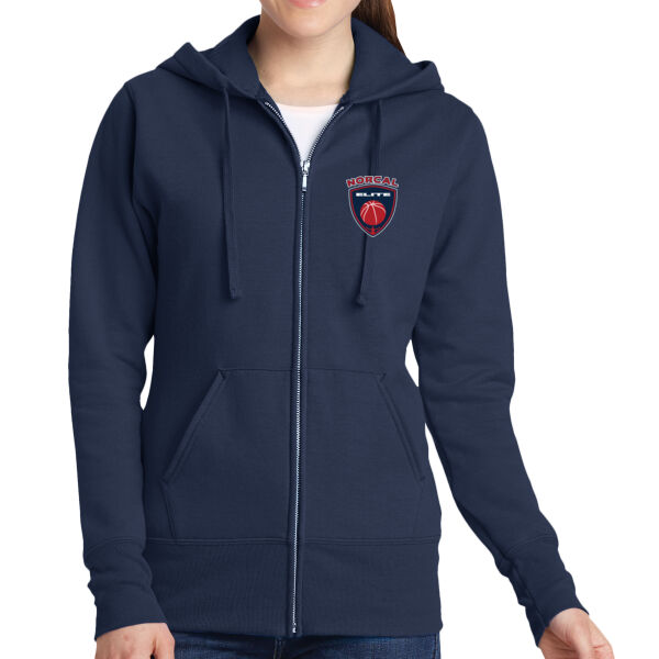Norcal Elite Ladies Core Fleece Full Zip Hooded Sweatshirt Thumbnail