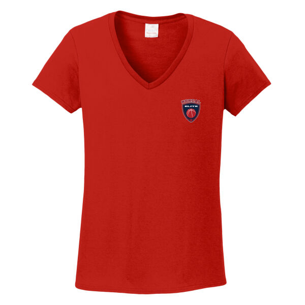 Norcal Elite Ladies Heavy Cotton 100% Cotton V Neck T Shirt Thumbnail